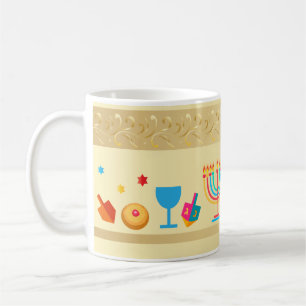 Happy Hanukkah Beautiful Jewish Holiday Coffee Mug