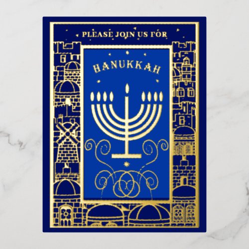Happy Hanukkah Beautiful Jewish Holiday Menorah