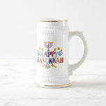 Happy Hanukkah Beer Stein<br><div class="desc">Customize it with your own design,  or any of ours.</div>