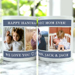 Happy Hanukkah Best Mom Custom Coffee Mug<br><div class="desc">Customize this mug and give it as a gift!</div>