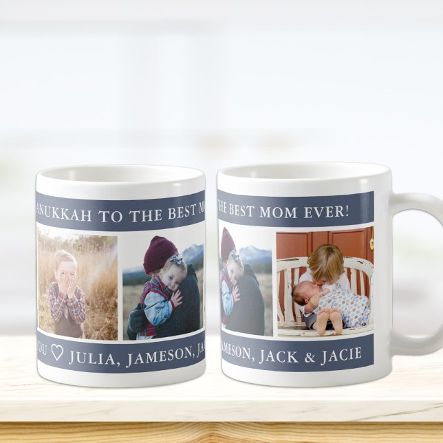 Happy Hanukkah Best Mom Custom Coffee Mug (Creator Uploaded)