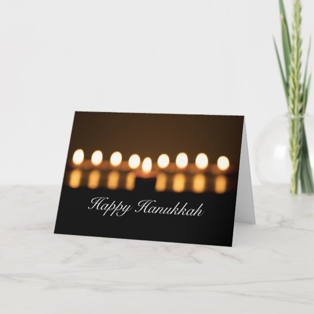 Happy Hanukkah Blank Greeting Card (Front)