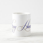 Happy Hanukkah Blue Gold Elegant Look Design Mug<br><div class="desc">a wonderful gift for Hanukkah ... or for yourself ... © 2004-2014 MarloDee Designs :: All rights reserved. All necessary licenses have been purchased and are on file. Images on this site are NOT public domain. You may not copy, duplicate, alter or scan these designs, images, illustrations, photography, art and...</div>