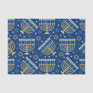 Happy Hanukkah Blue Star of David Tissue Paper