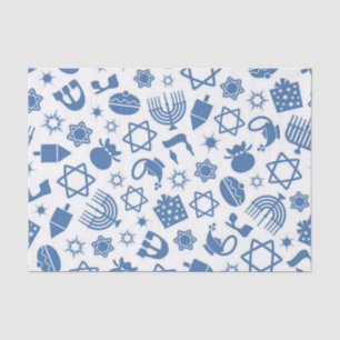 Happy Hanukkah Blue Star of David Tissue Paper