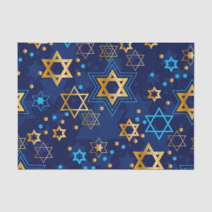 Happy Hanukkah Blue Star of David Tissue Paper