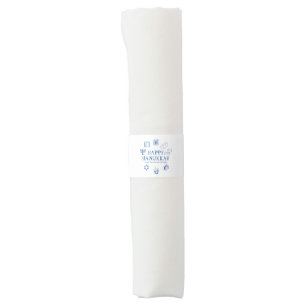 Happy Hanukkah blue white custom family name Napkin Bands