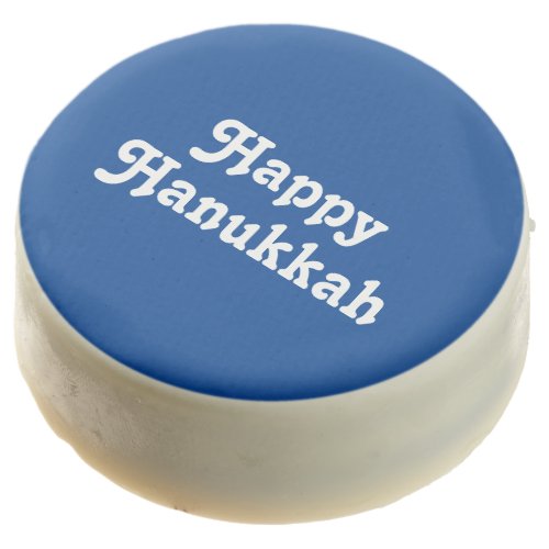 Happy Hanukkah blue white Holiday party Chocolate Covered Oreo