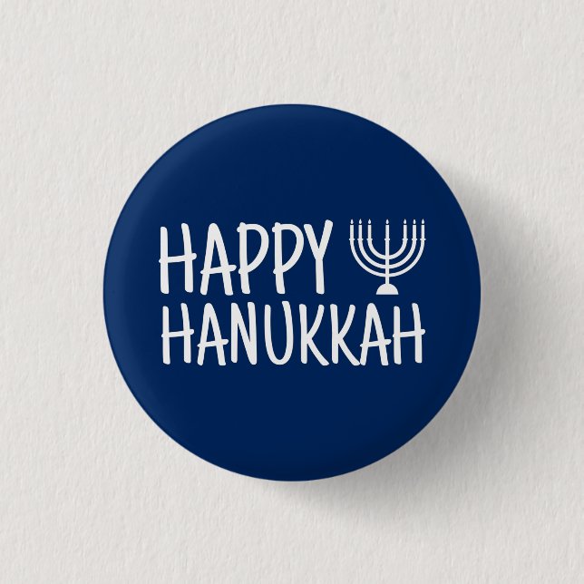 Happy Hanukkah Button (Front)