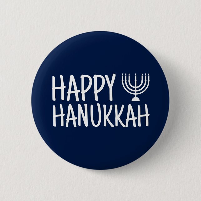 Happy Hanukkah Button (Front)