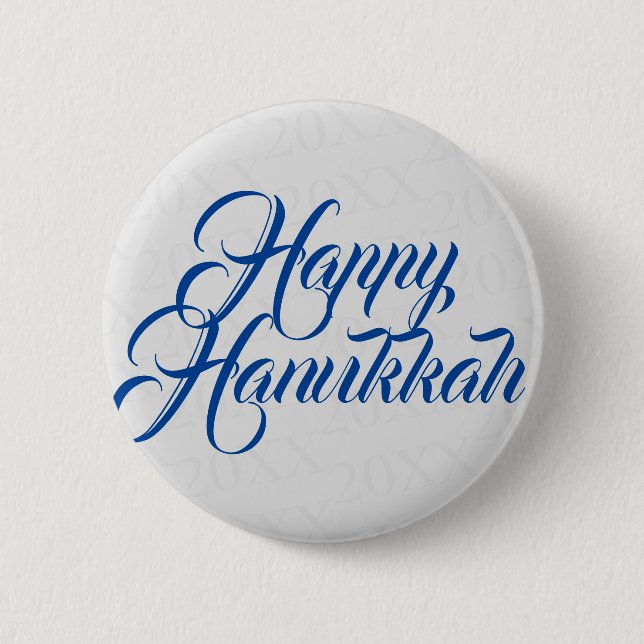 Happy Hanukkah Button (Front)