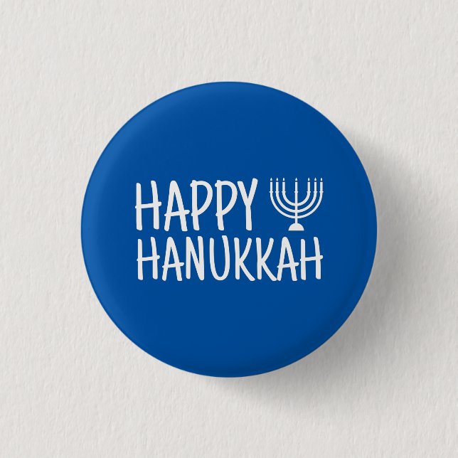 Happy Hanukkah Button (Front)