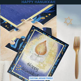 Happy Hanukkah Candle Light Jigsaw Puzzle