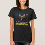 Happy Hanukkah Candles Jewish Menorah Festival T-Shirt<br><div class="desc">Happy Hanukkah Candles Jewish Menorah Festival Of Lights Celebrating. Funny Chanukah Holiday Christmas Family Matching.</div>