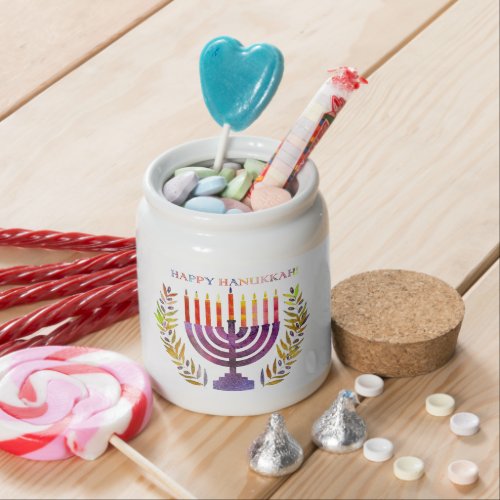 Happy Hanukkah Candy Jar