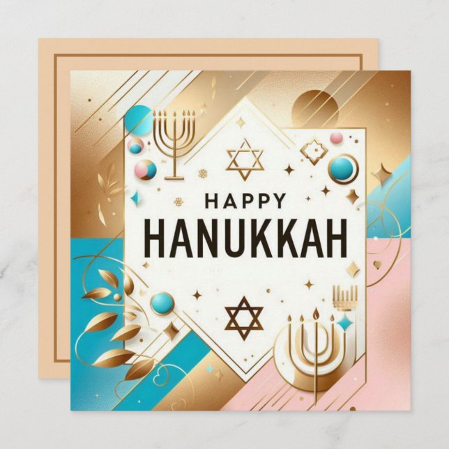 Happy Hanukkah Card (Front/Back)
