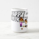 Happy Hanukkah Celebration - Coffee Mug<br><div class="desc">This 3d sign  features "Happy Hanukkah" in the back. A little girl and boy playing with a Dreidel and a bowl of goodies. 2014 was added to the design. These mugs are available in an assortment of styles,  colors and sizes.</div>