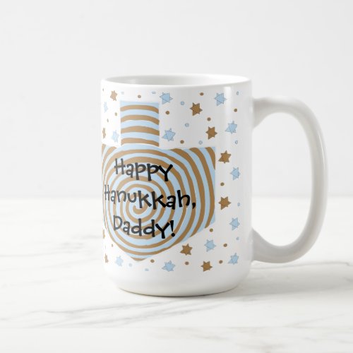 Happy HanukkahChanukah BlueBrown Star Mug