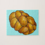 Happy Hanukkah Chanukah Challah Bread Loaf Jigsaw Puzzle<br><div class="desc">Puzzle features an original illustration of a loaf of challah bread. Perfect for Hanukkah!

This Chanukah illustration is also available on other products. Don't see what you're looking for? Need help with customization? Contact Rebecca to have something designed just for you.</div>