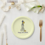 Happy Hanukkah Chanukah Gelt NYC Skyscraper Paper Plates<br><div class="desc">Features an original marker illustration of a classic NYC skyscraper "dressed up" for the holiday season.

This Chanukah illustration is also available on other products. Don't see what you're looking for? Need help with customization? Contact Rebecca to have something designed just for you.</div>