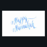 Happy Hanukkah Chanukah HANNUKKAH HANUKA Rectangular Sticker<br><div class="desc">Use our cool template, artwork, photo, graphic, or illustration, then add a name, text, quote, or monogram to create your own custom or monogrammed scrapbooking sticker or label. Click the "Customize it!" button to make it totally customized. These landscape sticker labels are great gifts for men, women, and kids (and...</div>