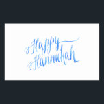 Happy Hanukkah Chanukah HANNUKKAH HANUKA Rectangular Sticker<br><div class="desc">Use our cool template, artwork, photo, graphic, or illustration, then add a name, text, quote, or monogram to create your own custom or monogrammed scrapbooking sticker or label. Click the "Customize it!" button to make it totally customized. These landscape sticker labels are great gifts for men, women, and kids (and...</div>