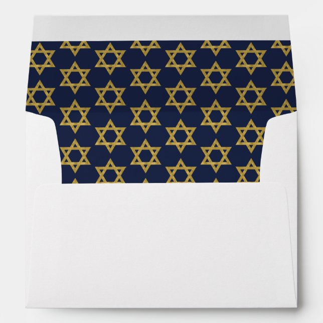 Happy Hanukkah Chanukah Holiday Envelope (Back (Bottom))
