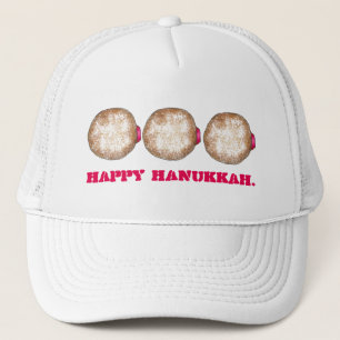 Happy Hanukkah Chanukah Jelly Donut Doughnut Trucker Hat