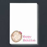 Happy Hanukkah Chanukah Jelly Donut Dougnut Food Post-it Notes<br><div class="desc">Features an original marker illustration of a delicious jelly donut topped with powdered sugar. Perfect for Hanukkah!

Lots of additional illustrated designs available. Don't see what you're looking for? Need help with customization? Contact Rebecca to have something designed just for you.</div>