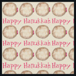 Happy Hanukkah Chanukah Jelly Donut Sufganiyah Fabric<br><div class="desc">Features an original marker illustration of a delicious jelly donut topped with powdered sugar. Perfect for Hanukkah!

This design is also available on other products. Don't see what you're looking for? Need help with customization? Contact Rebecca to have a fabric designed just for you.</div>