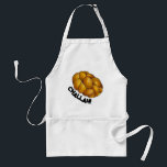 Happy Hanukkah Chanukah Jewish Challah Bread Food Adult Apron<br><div class="desc">Apron features an original challah bread illustration,  with Challah! in a fun font. Great for celebrating Hanukkah.

Lots of additional illustrations are also available from this shop. Don't see what you're looking for? Need help with customization? Contact Rebecca to have something designed just for you!</div>