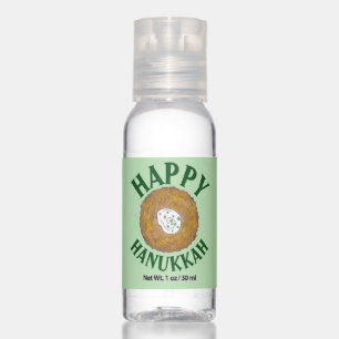 Happy Hanukkah Chanukah Latkes Jewish Holiday Food Hand Sanitizer