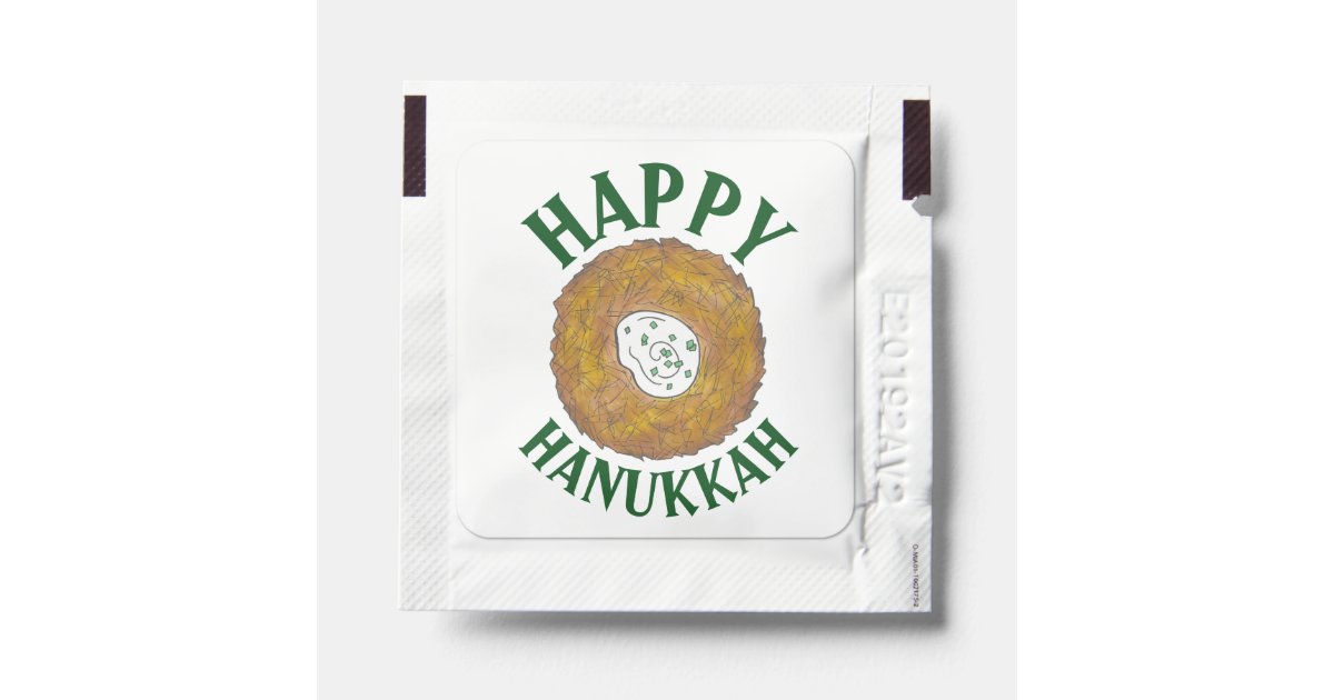 Happy Hanukkah Chanukah Latkes Jewish Holiday Food Hand Sanitizer Packet Zazzle Com