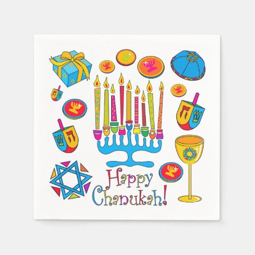 Happy Hanukkah _ Chanukah Napkin