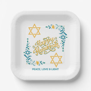 HAPPY HANUKKAH Chanukah Paper Plates
