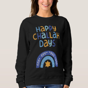 Happy Hanukkah Chanukah Rainbow Menorah Jewish Hol Sweatshirt