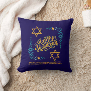 HAPPY HANUKKAH Chanukah Throw Pillow