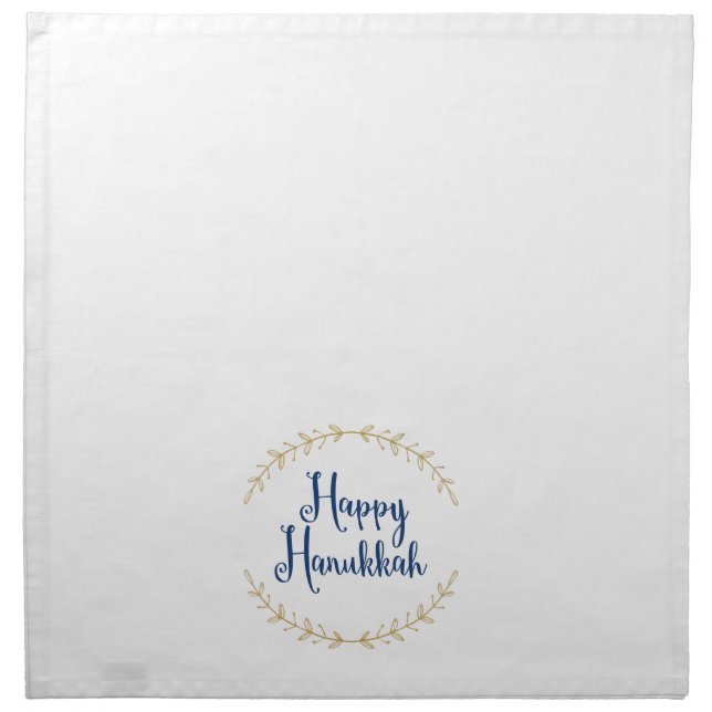 Happy Hanukkah Cloth Napkin (Front)