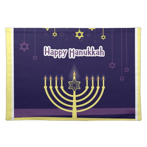 Happy Hanukkah Cloth Placemat