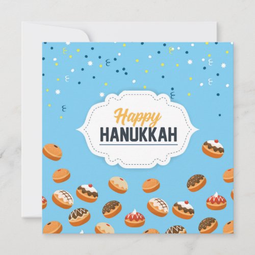 Happy Hanukkah Confetti Sufganiyah