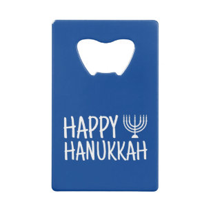 Happy Hanukkah Credit Card Bottle Opener