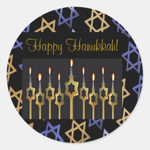 Happy Hanukkah Custom Large Sticker Template