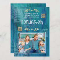 Happy Hanukkah. Custom Photo Flat Holiday Card