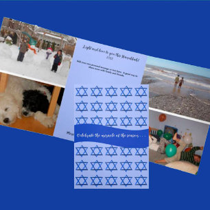 Happy Hanukkah Customiz Celebrate Miracle of Light Tri-Fold Announcement