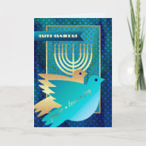 Happy Hanukkah. Customizable Greeting Card
