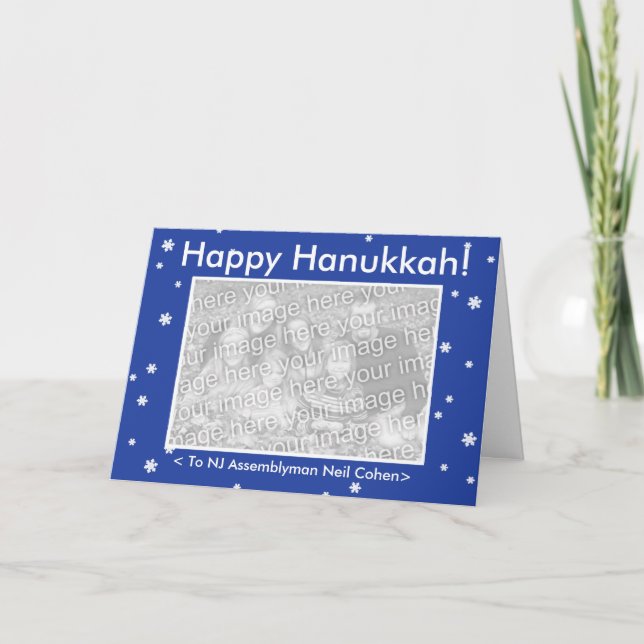 HAPPY HANUKKAH! Customizable My Dog Votes Card (Front)