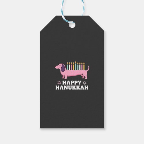 Happy Hanukkah Dachshund Dog Gift Tags