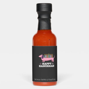Happy Hanukkah Dachshund Dog Hot Sauces