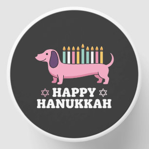 Happy Hanukkah Dachshund Dog Mini Candle Favors