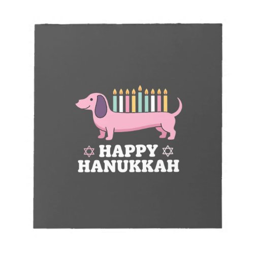 Happy Hanukkah Dachshund Dog Notepad
